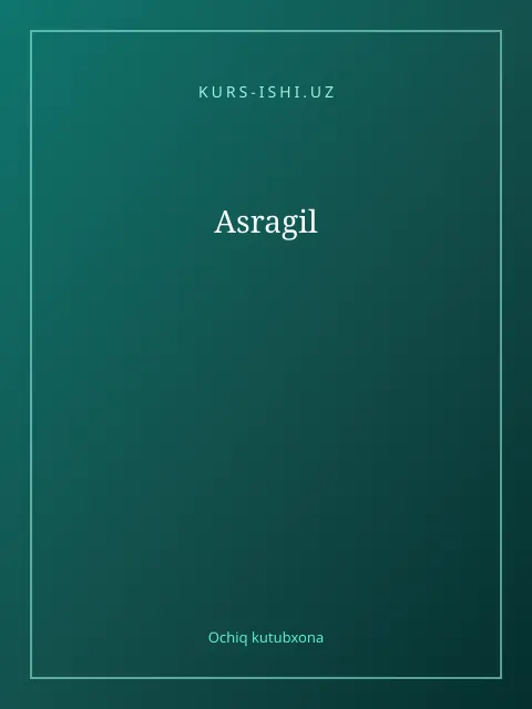 Мұқаба: Asragil