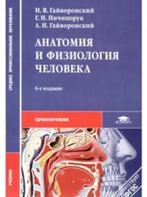 Обложка: АНАТОМИЯ И ФИЗИОЛОГИЯ ЧЕЛОВЕКА. И. В. ГАЙВОРОНСКИЙ, Г. И. НИЧИПОРУК, А. И. ГАЙВОРОНСКИЙ