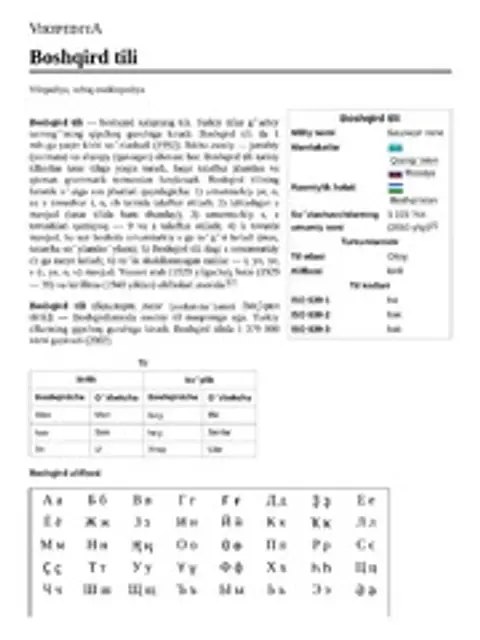 Мұқаба: Boshqird tili
