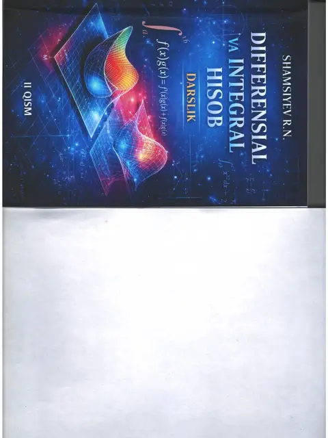 Обложка: Differensial va integral hisob. II qism