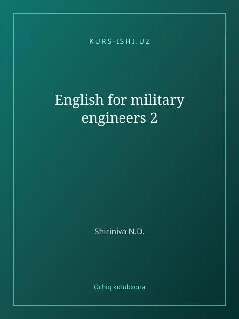 Обложка: English for military engineers 2