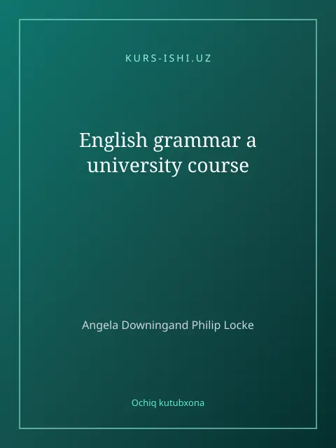 Мукаба: English grammar a university course