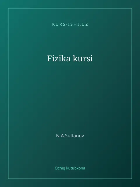 Cover: Fizika kursi