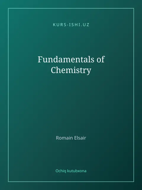 Обложка: Fundamentals of Chemistry
