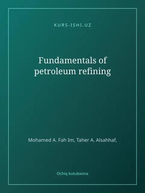 Обложка: Fundamentals of petroleum refining