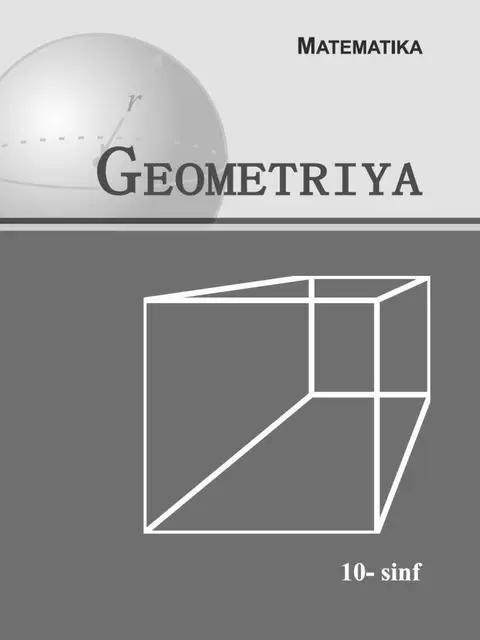 Обложка: "Geometriya" 10-sinf