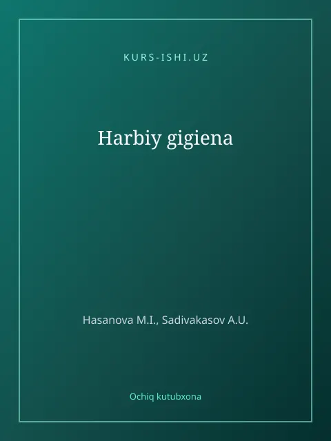 Cover: Harbiy gigiena