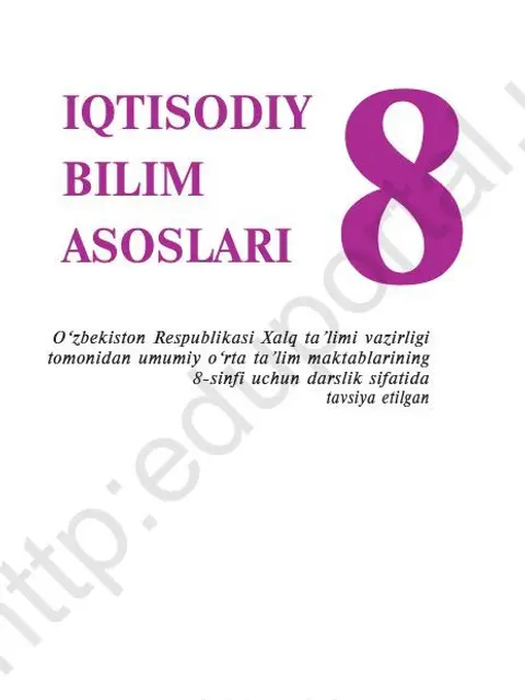 Muqova: "Iqtisodiy bilim asoslari" 8-sinf