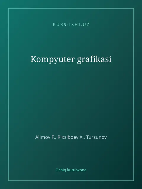 Обложка: Kompyuter grafikasi