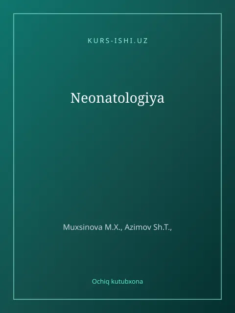 Обложка: Neonatologiya