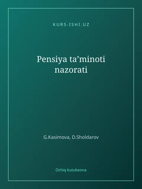 Мукаба: Pensiya ta’minoti nazorati
