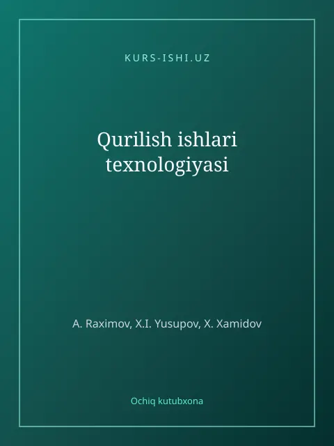 Мукаба: Qurilish ishlari texnologiyasi