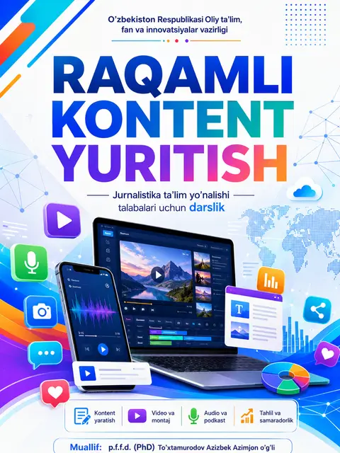 Обложка: Raqamli kontent yuritish