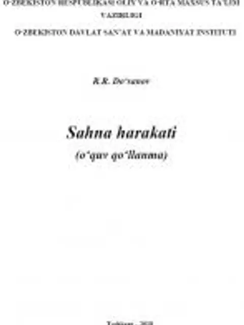 Cover: Sahna harakati