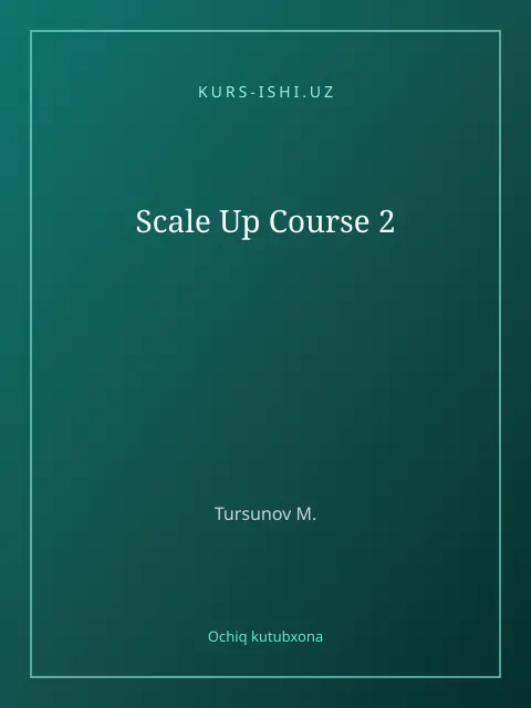 Cover: Scale Up Course 2
