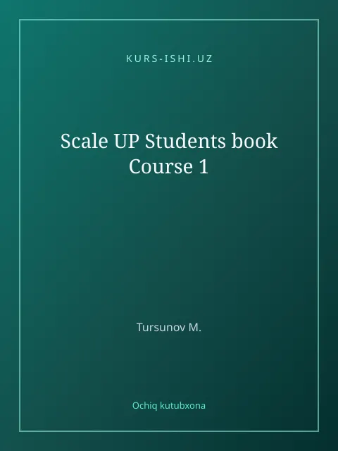 Мукаба: Scale UP Students book Course 1