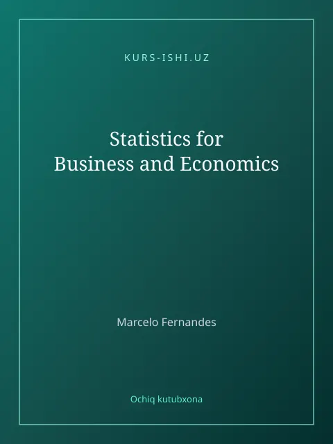 Мұқаба: Statistics for Business and Economics
