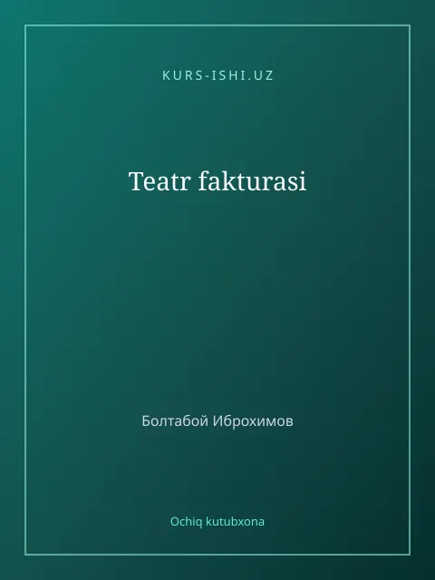 Обложка: Teatr fakturasi