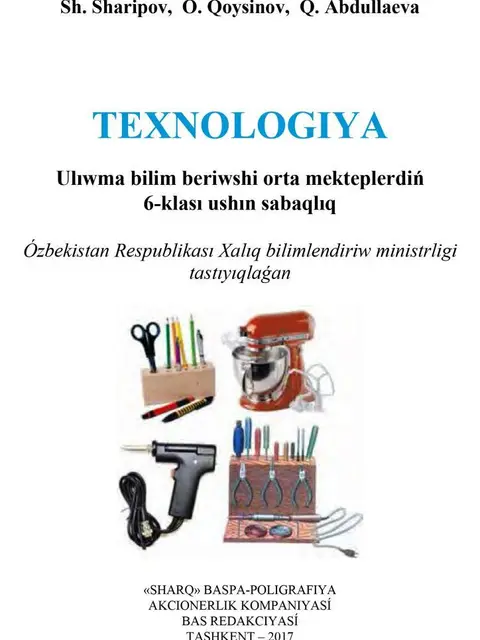 Muqova: "Texnologiya" 6-klass